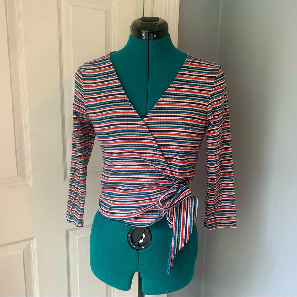 3/4 Sleeve, Tie Front Top